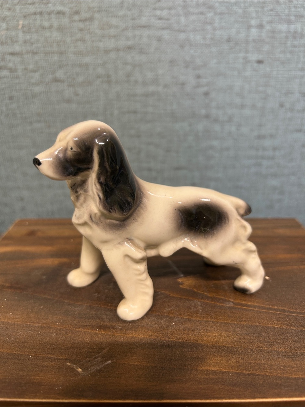 Vintage Hand Painted Cocker Spaniel Ceramic Dog Figurine